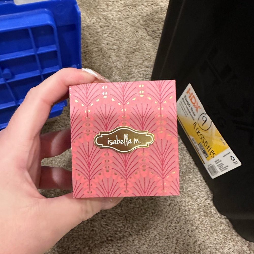 Isabella M. Pink & Gold Jewelry Box